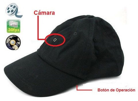 Gorra Espía con Visera Cámara Oculta HD